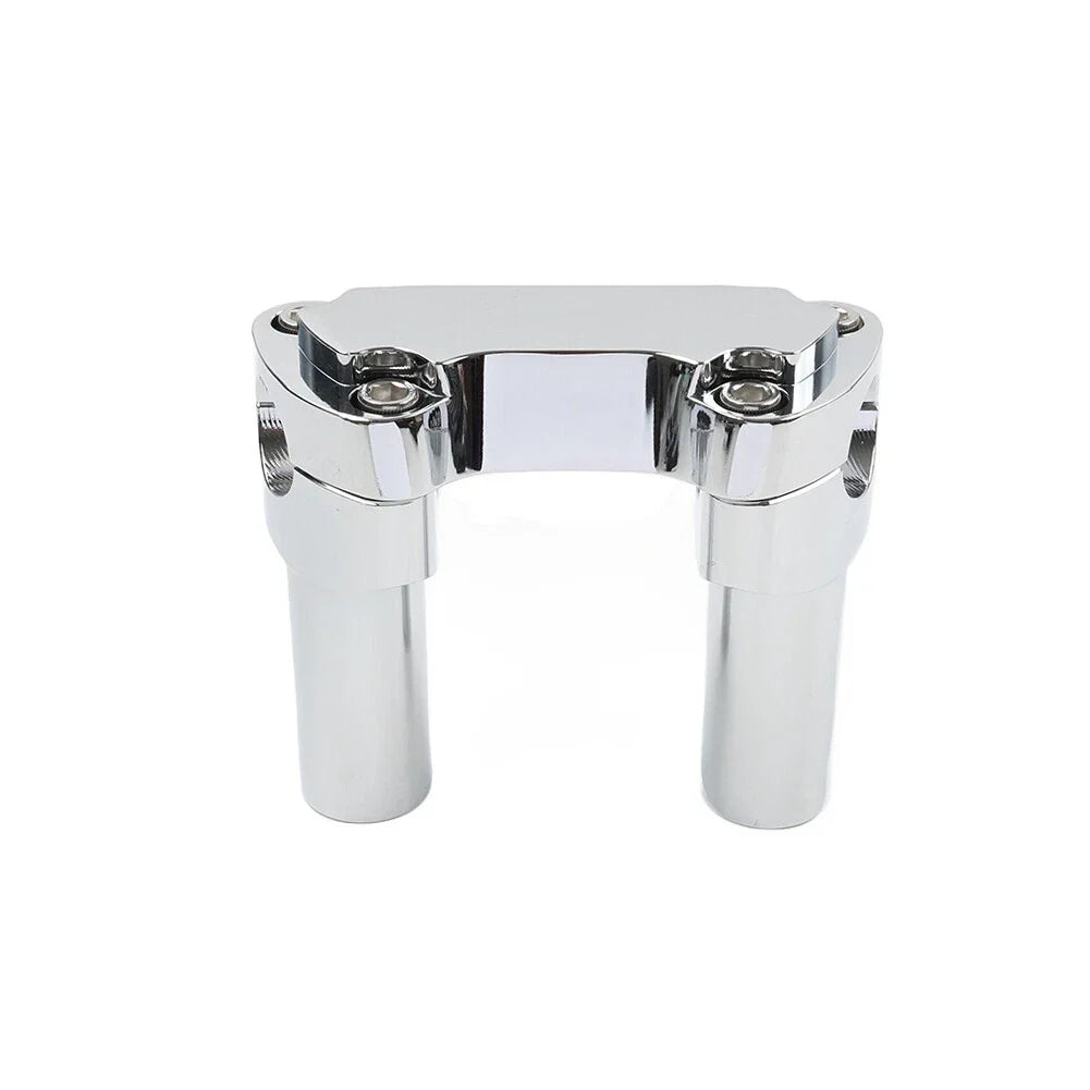 3.5" Chrome Handlebar Riser & Top Clamp for Harley Dyna, Road Glide (2006-2023)