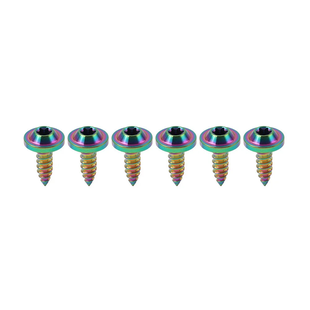 6 x M5x15mm Titanium Torx Head Self Tapping Screws Fasteners for Cars