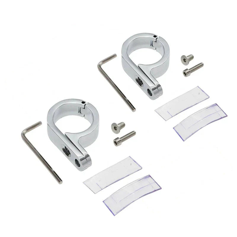 1 1/4" Chrome Universal Handlebar Mounts for Harley