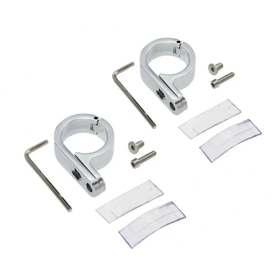 1 1/4" Chrome Universal Handlebar Mounts for Harley