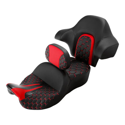 Driver Passenger Seat & Backrest Pad for Harley Road Glide (2014 - 2023)