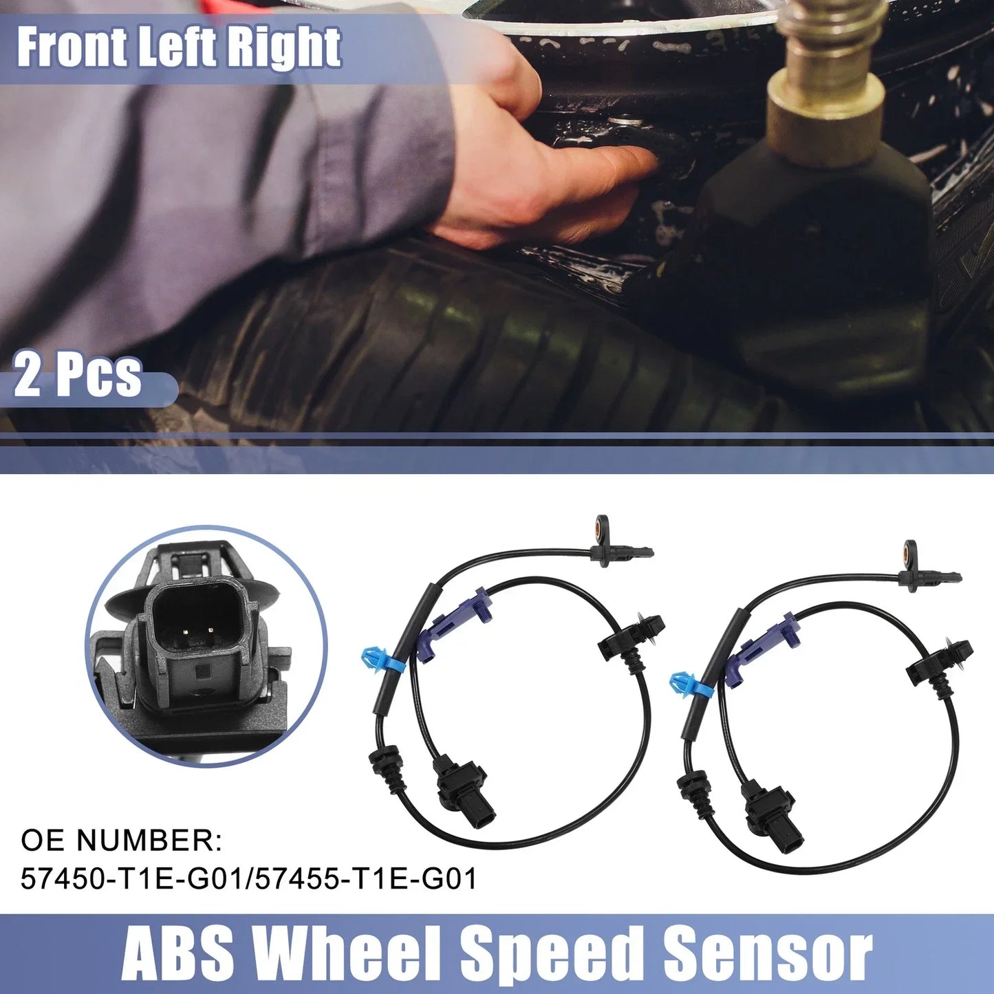 2 x Front Left Right ABS Sensors for Honda CR-V (2014-2016)
