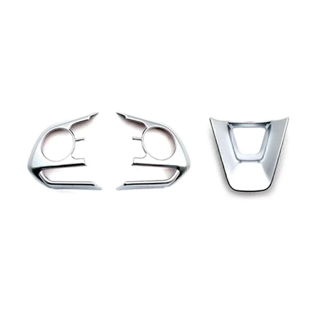 3 x Steering Wheel Trim Covers for Toyota Corolla (2019-2024) Matte Silver
