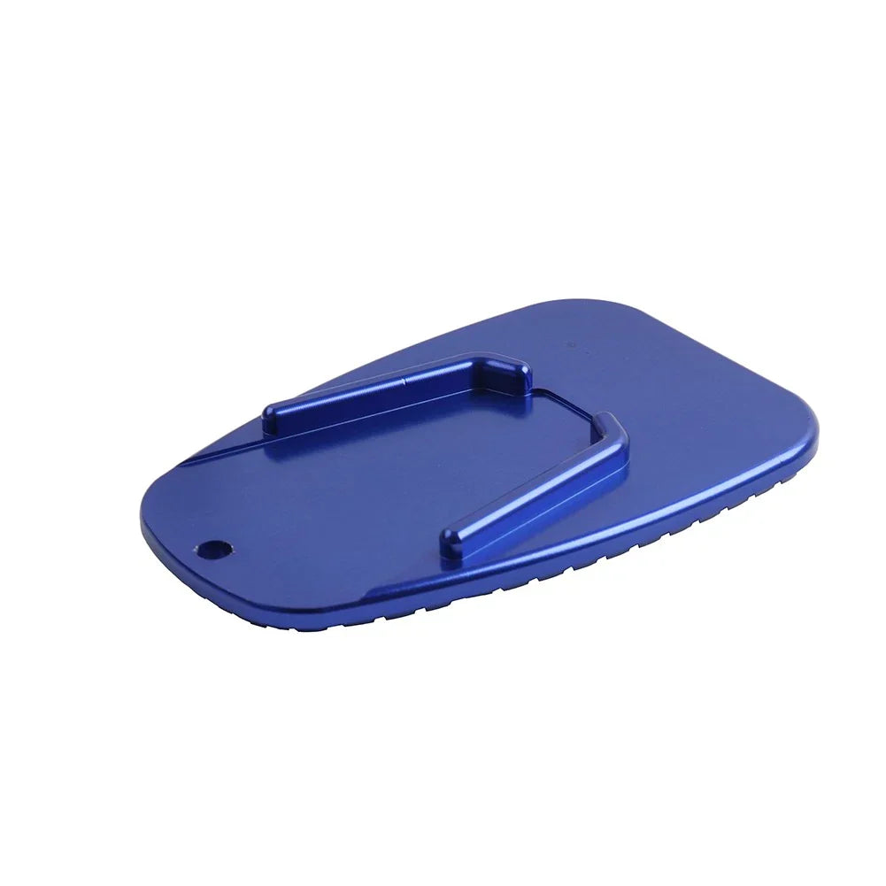 Aluminum Alloy Motorcycle Side Stand Kickstand Pad Plate - Blue