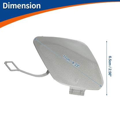 Front Car Bumper Tow Hook Cover for Mercedes S W222 (2014-2020) Silver Tone