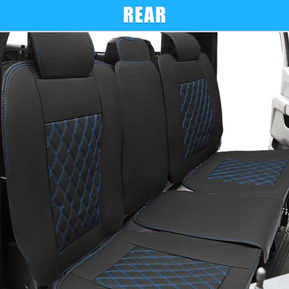 Car Rear Seat Covers Protectors for Dodge Ram Black Blue 3 x Pieces
