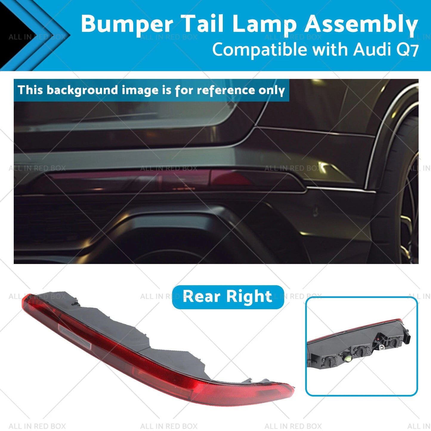 Right Rear Bumper Tail Light Assembly for Audi Q7 (2016-2023)