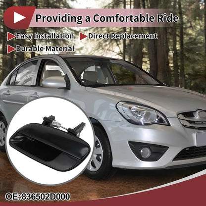 Exterior Door Handle for Hyundai Elantra Rear Left Black ABS (2011-2016)