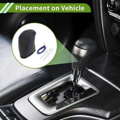 Gear Shift Knob Cover for Dodge Journey 2011-2020 - Pebbled Black Blue