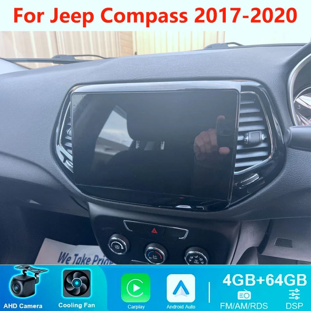 Wireless Carplay Android Auto Head Unit for Jeep Compass (2017-2020)