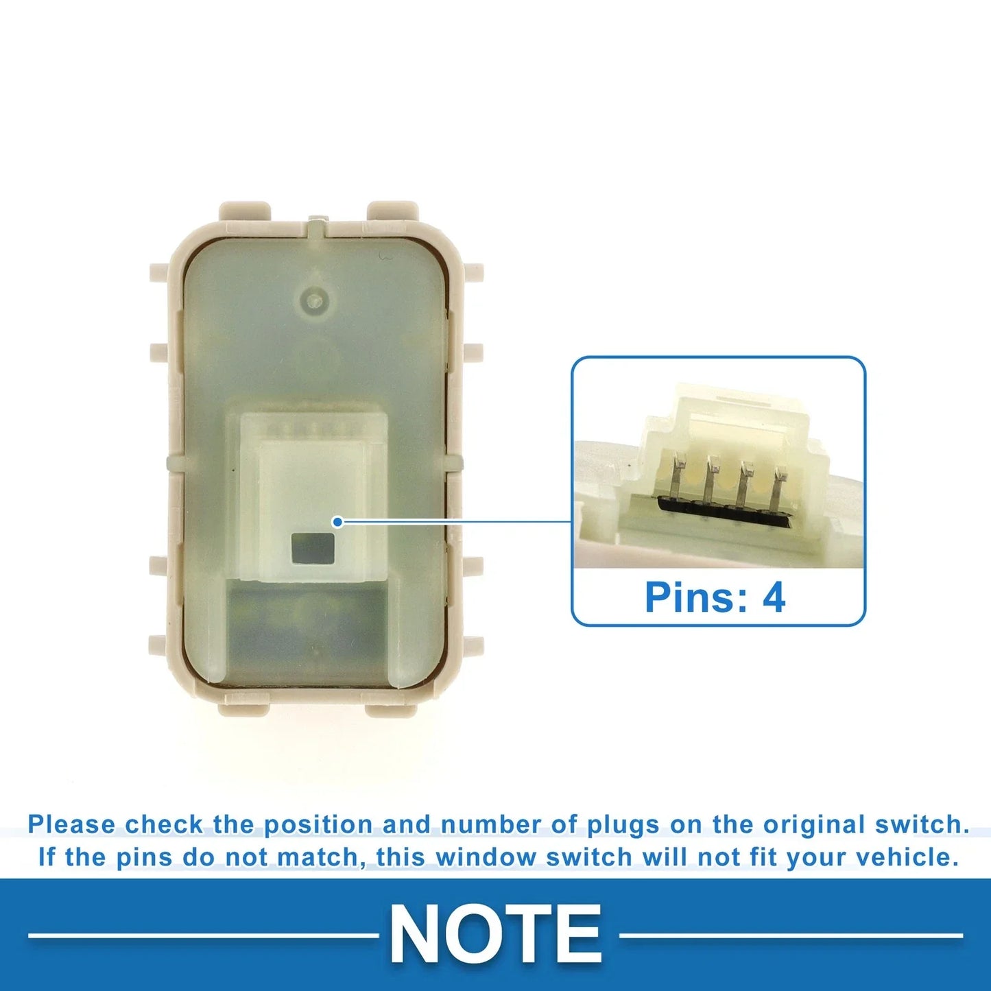 Power Window Switch for Mercedes-Benz E300 S400 S500 S600 (1998-2002) Beige
