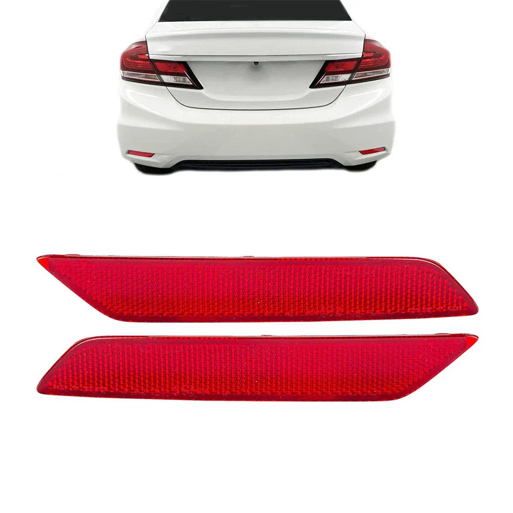 Rear Bumper Brake Light Reflectors for Honda Civic Sedan (2016-2021)