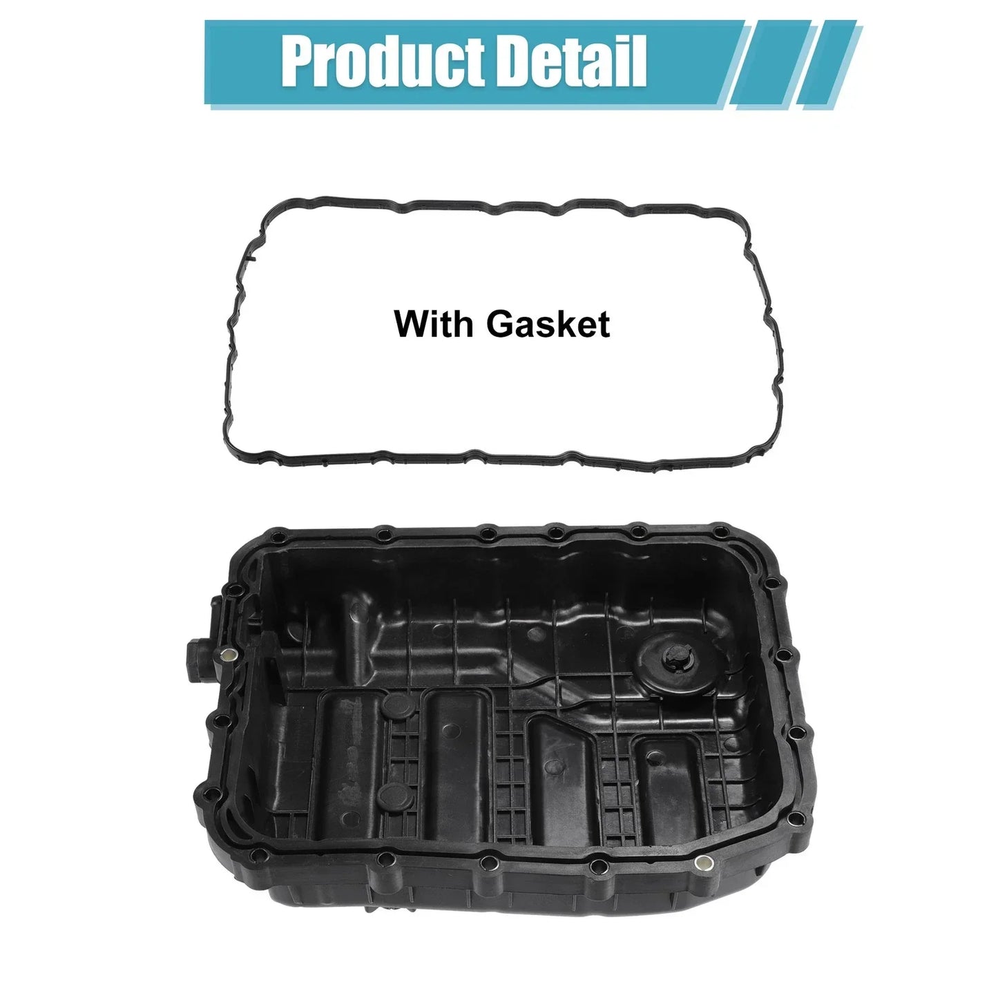 Oil Pan Cover for Hyundai Santa Fe 2013-2018 (2 x Plastic Black)