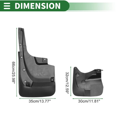 Mud Flaps Splash Guards for Lexus LX570 (2013-2015)