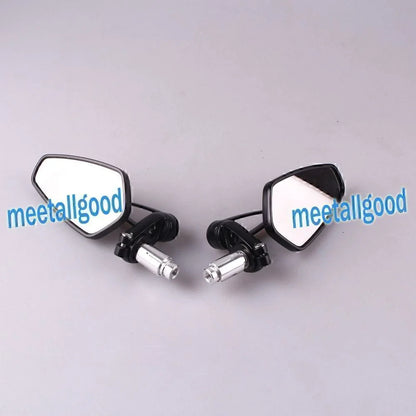 Set of 2 Universal Fit 7/8" Handlebar End Rear View Mirrors for Motorcycles