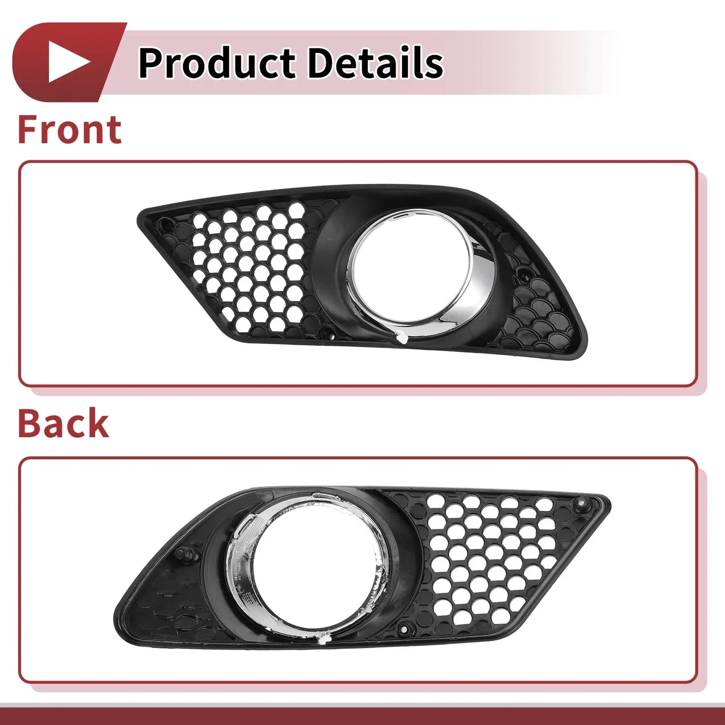 Front Left Fog Light Grill for Mercedes-Benz C300 (2008-2012)