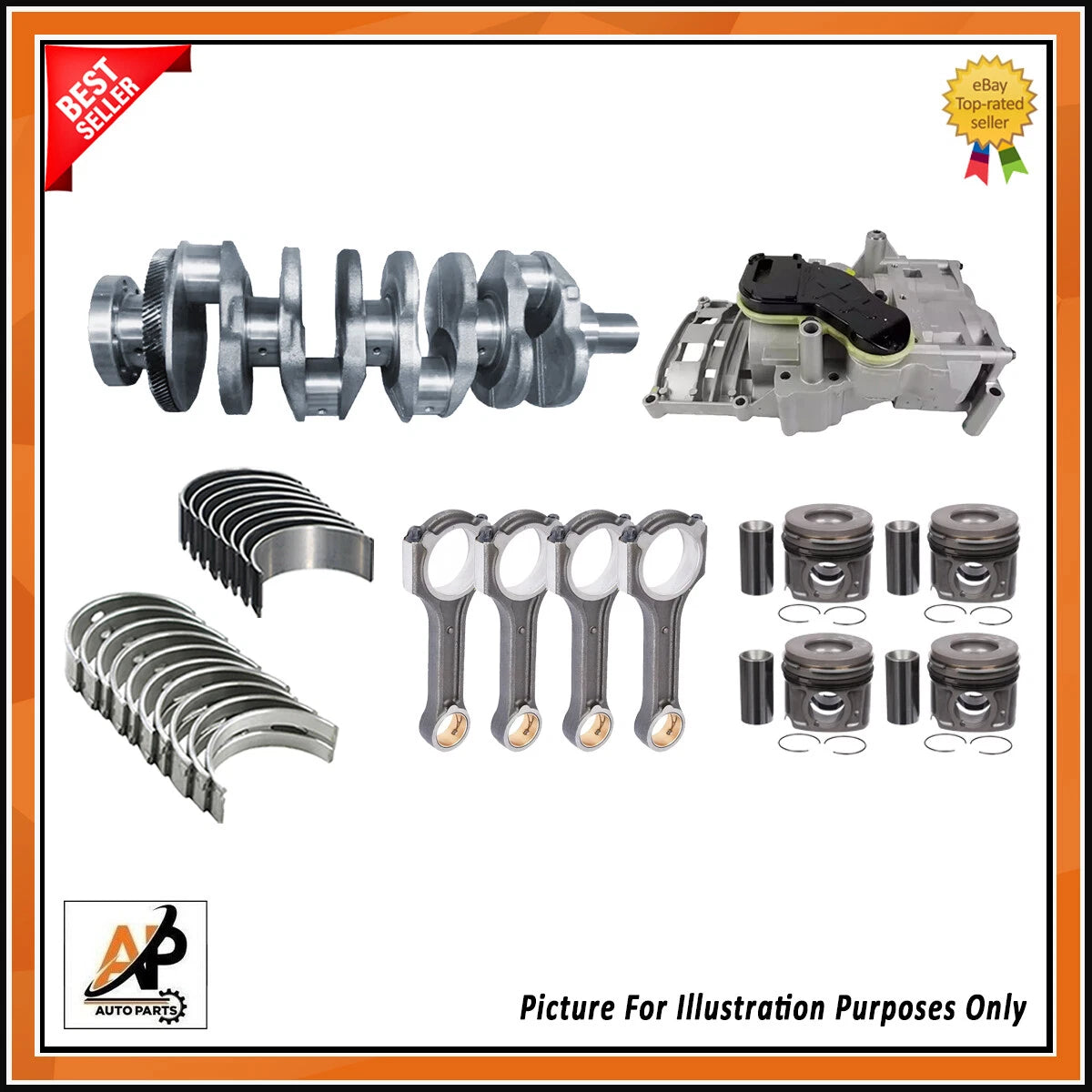 Crankshaft Alloy Steel for Hyundai Santa Fe 2.2 D (2006–2018)