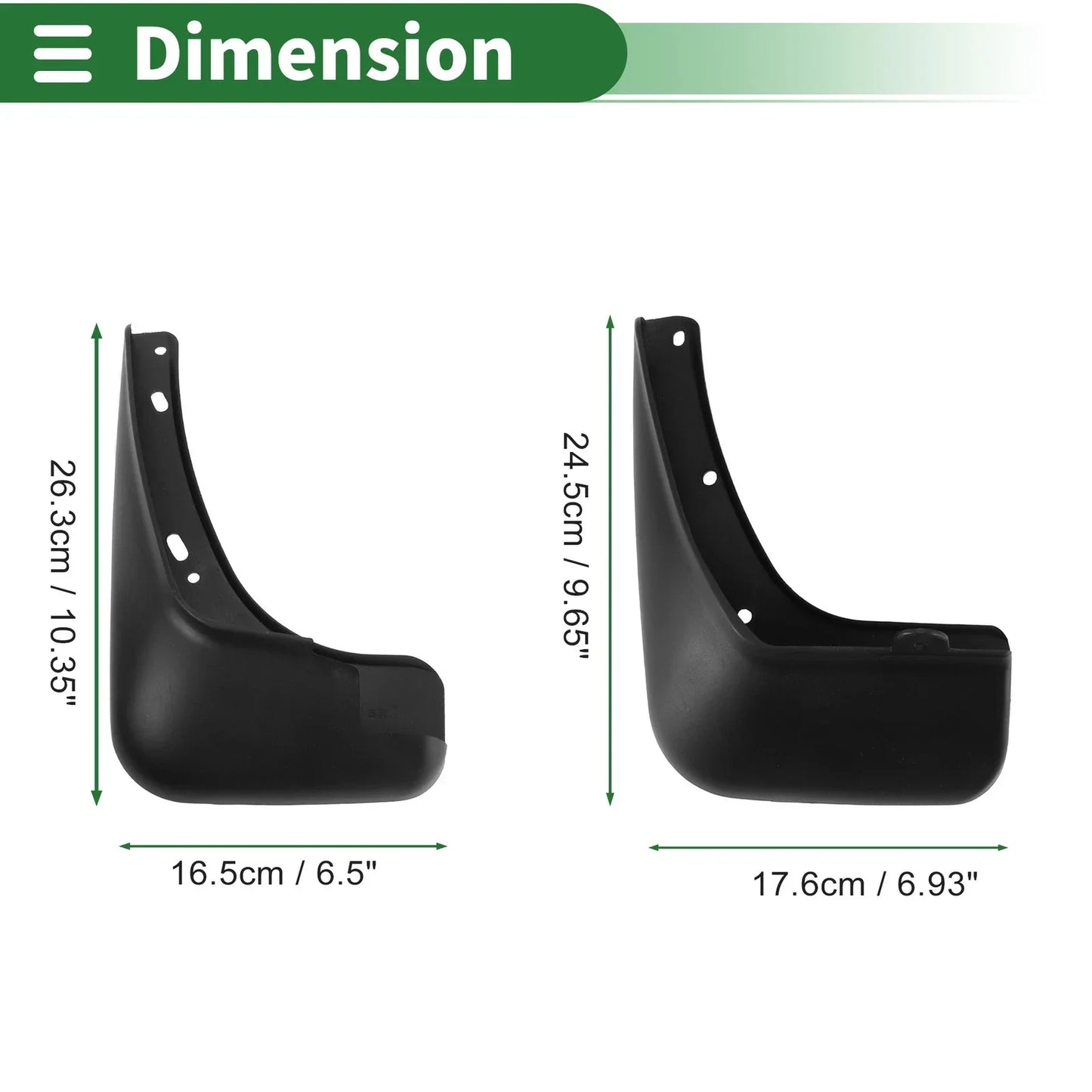 Mud Flaps Splash Guards for Hyundai i30 (2009-2015) - Includes Mount Accessories