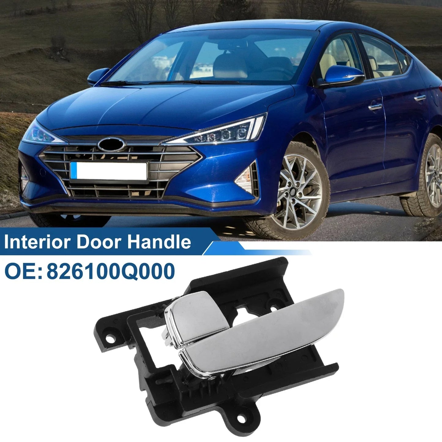 Front Passenger Side Interior Door Handle for Hyundai Elantra (2011-2016)
