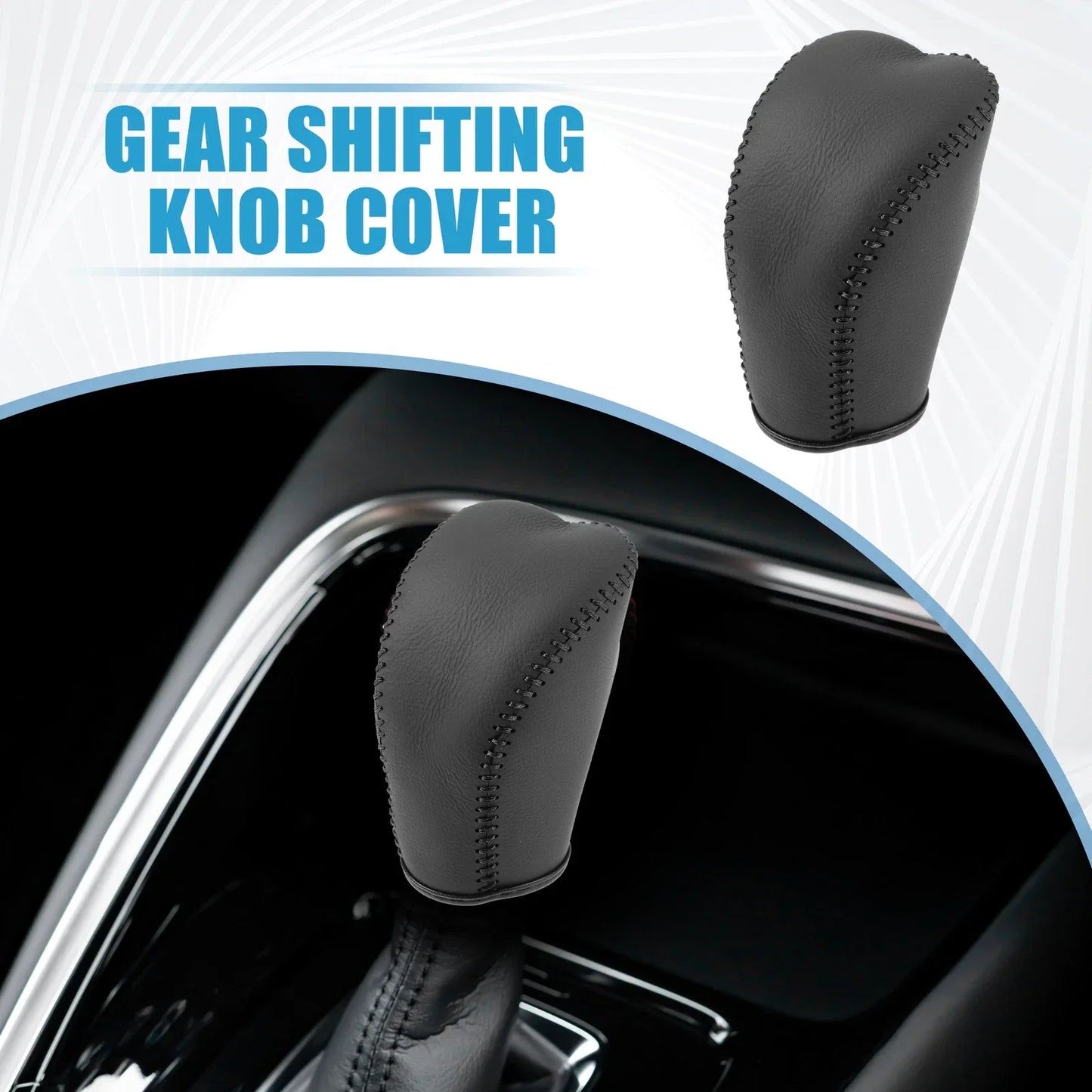 Auto Gear Shifting Knob Cover for Hyundai Santa Fe (2013-2017) Black Trim