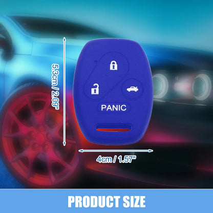 Smart Key Fob Covers for Honda Accord Civic CR-V Pilot Black Blue (2 x)