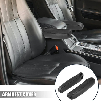 Front Seat Armrest Covers for Honda Odyssey (2005-2010) - 1 Pair Black