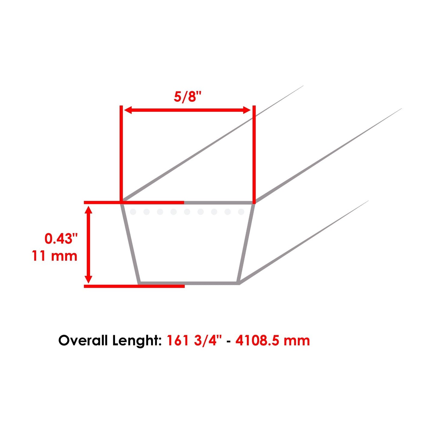 Deck Belt Replacement for John Deere GX21395 (2000–2015)