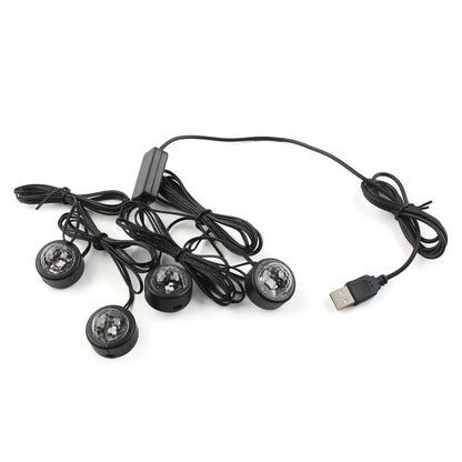 Colorful USB Ambient Foot Lamp for Car Interior Lighting
