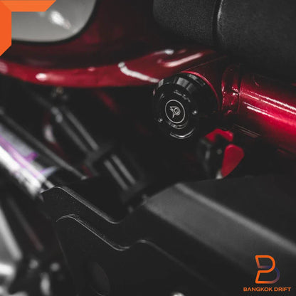 CNC Aluminium Red Side Frame Cap for Honda Monkey 125 Z125 (2018-2024)