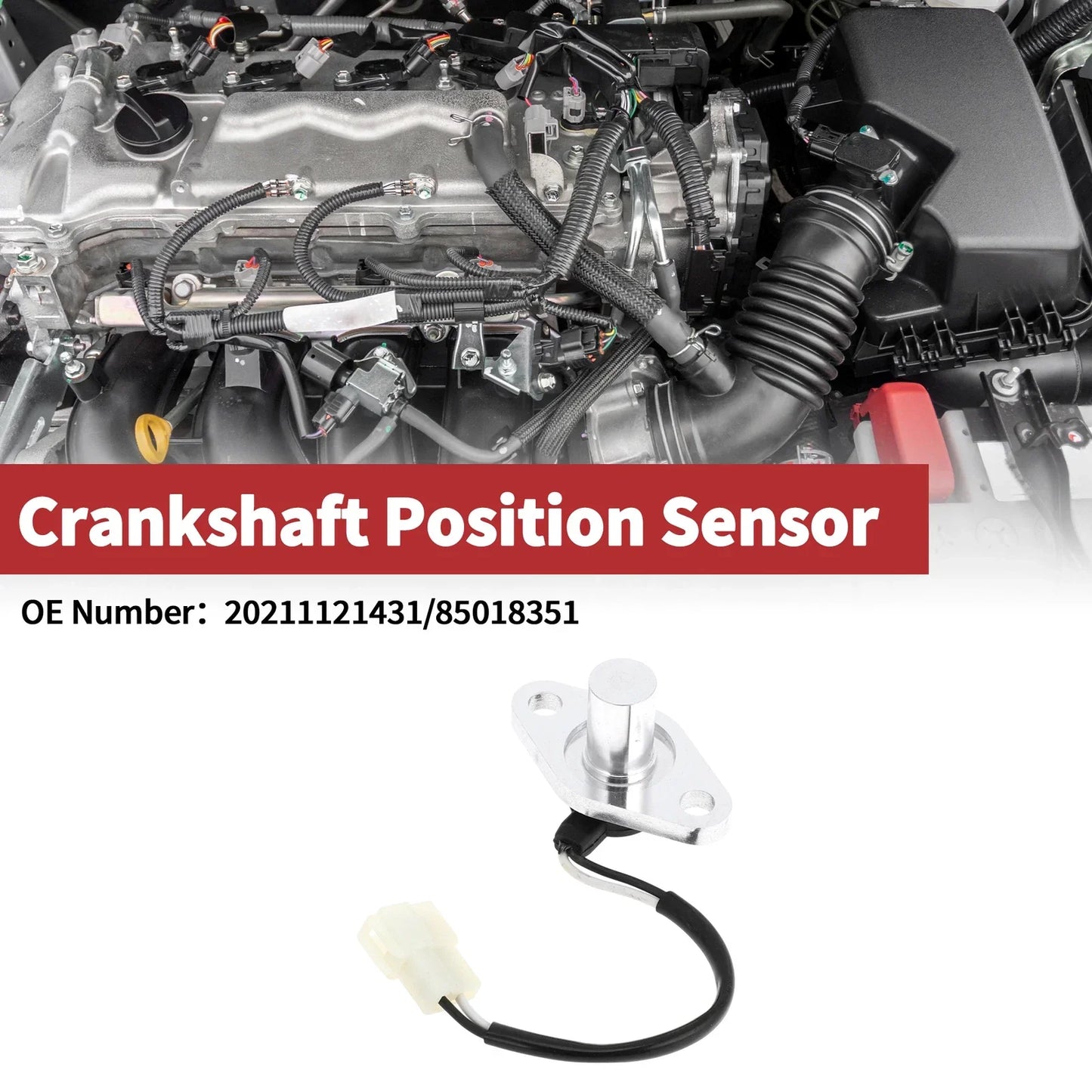Crankshaft Position Sensor for Mercedes-Benz (2021-2023) - 1 x Metal Plastic