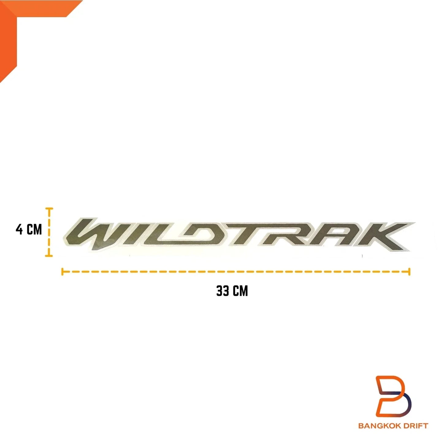 Silver WILDTRAK Rear Tailgate Decal Sticker for Ford Ranger Ute (2018-2021)