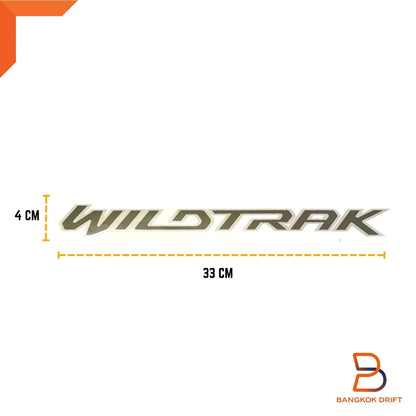 Silver WILDTRAK Rear Tailgate Decal Sticker for Ford Ranger Ute (2018-2021)