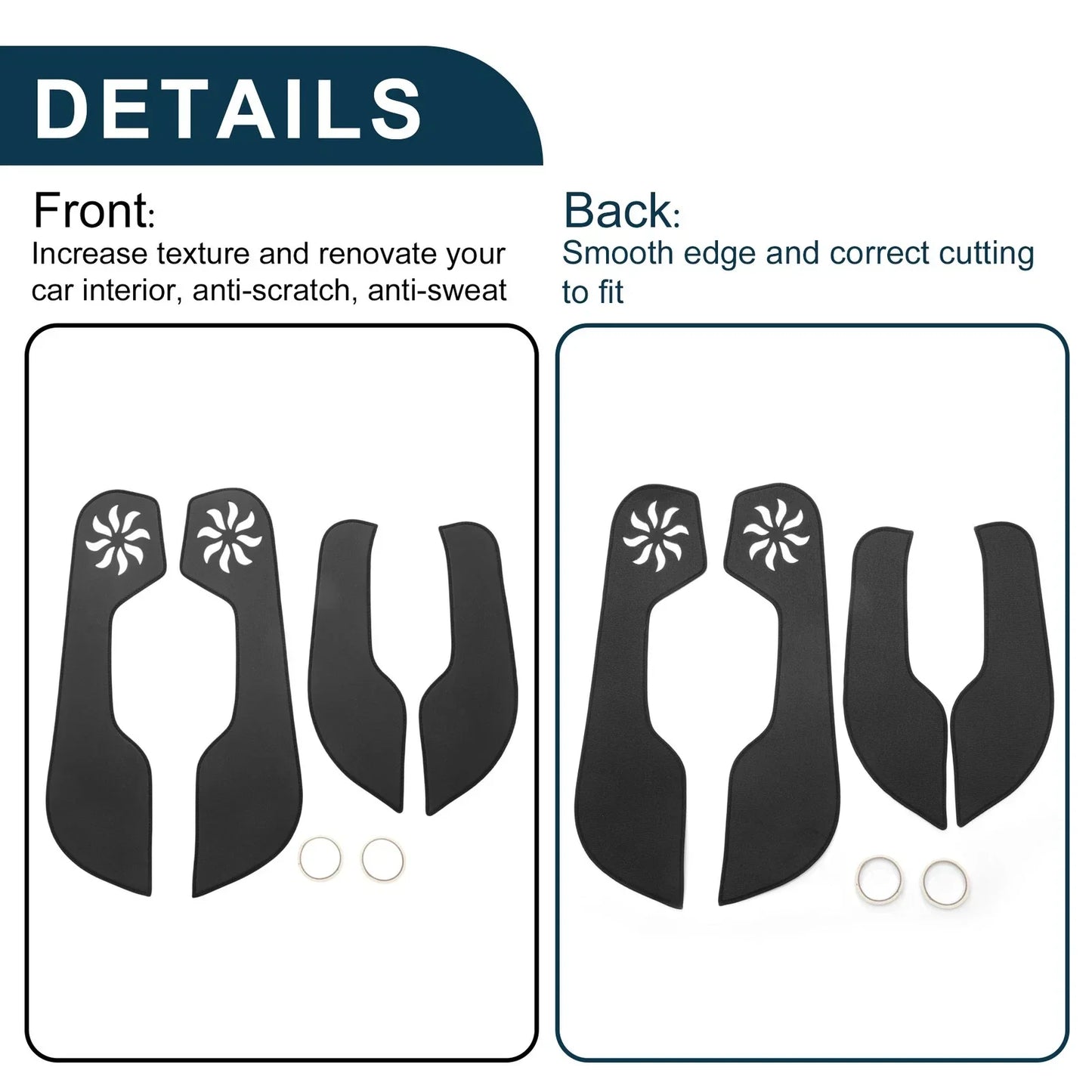 Car Door Anti Kick Pad Protector for Honda Civic 10th Gen (2016-2019) 1 Set