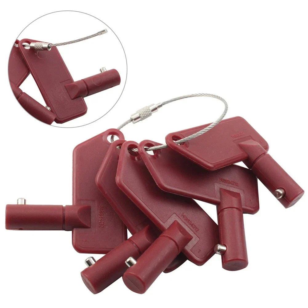 5 x Ignition Keys w/Ring for Terex Battery Disconnect Isolator