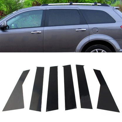 6 x Car Door Window Pillar Post Trims for Dodge Journey (2009-2020)