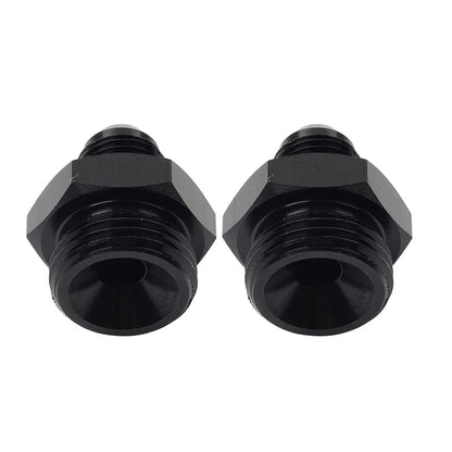 Black Aluminum AN6 Flare to 8AN ORB Male Fitting Adapter w/ O-Rings