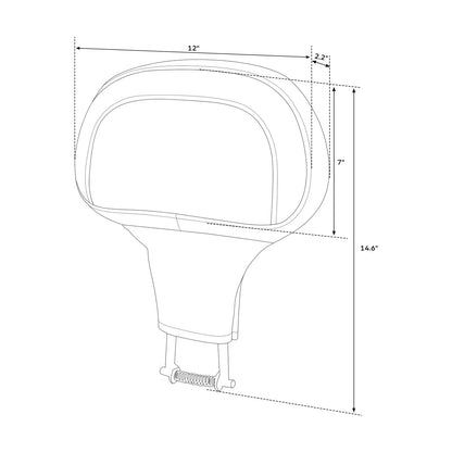Driver Backrest Pad for Harley Road Glide Street Glide (1988-2023)