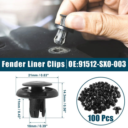 Fender Liner Clips 100 x Replacement for Honda Accord (2003-2007)