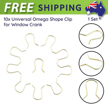 Universal Omega Shape Retaining Clip Clamps For Window Crank Assembly 10 Pcs D10
