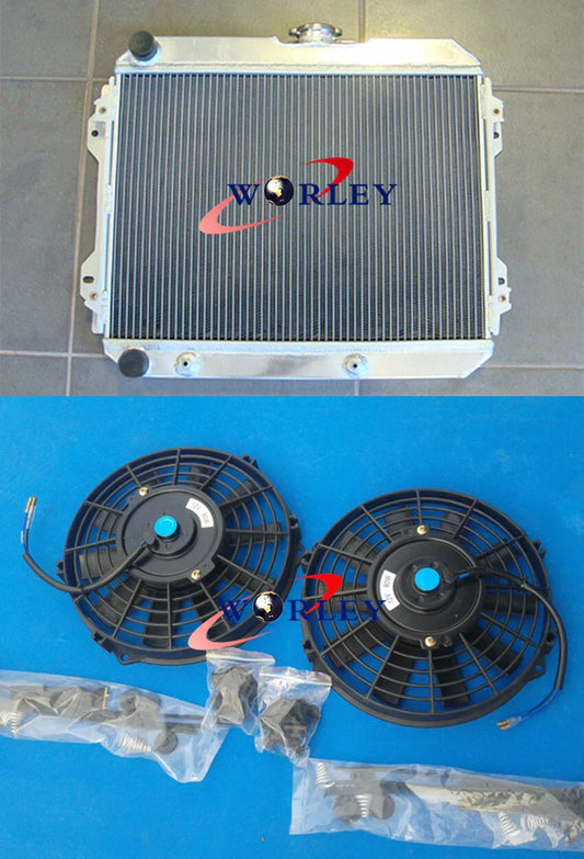 Aluminum Radiator & Fans for Toyota Corona ST141 2.0L 1983-1987