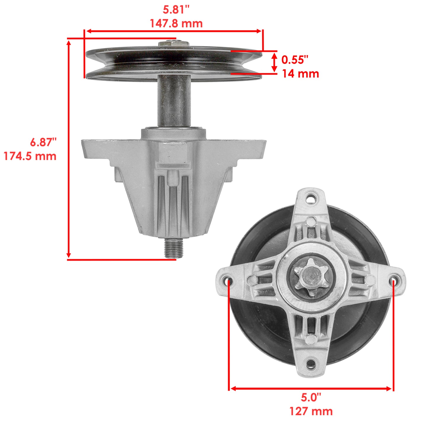 Deck Spindle Assembly Replacement for Craftsman T105 T107 T110 T130 (2009–2016)