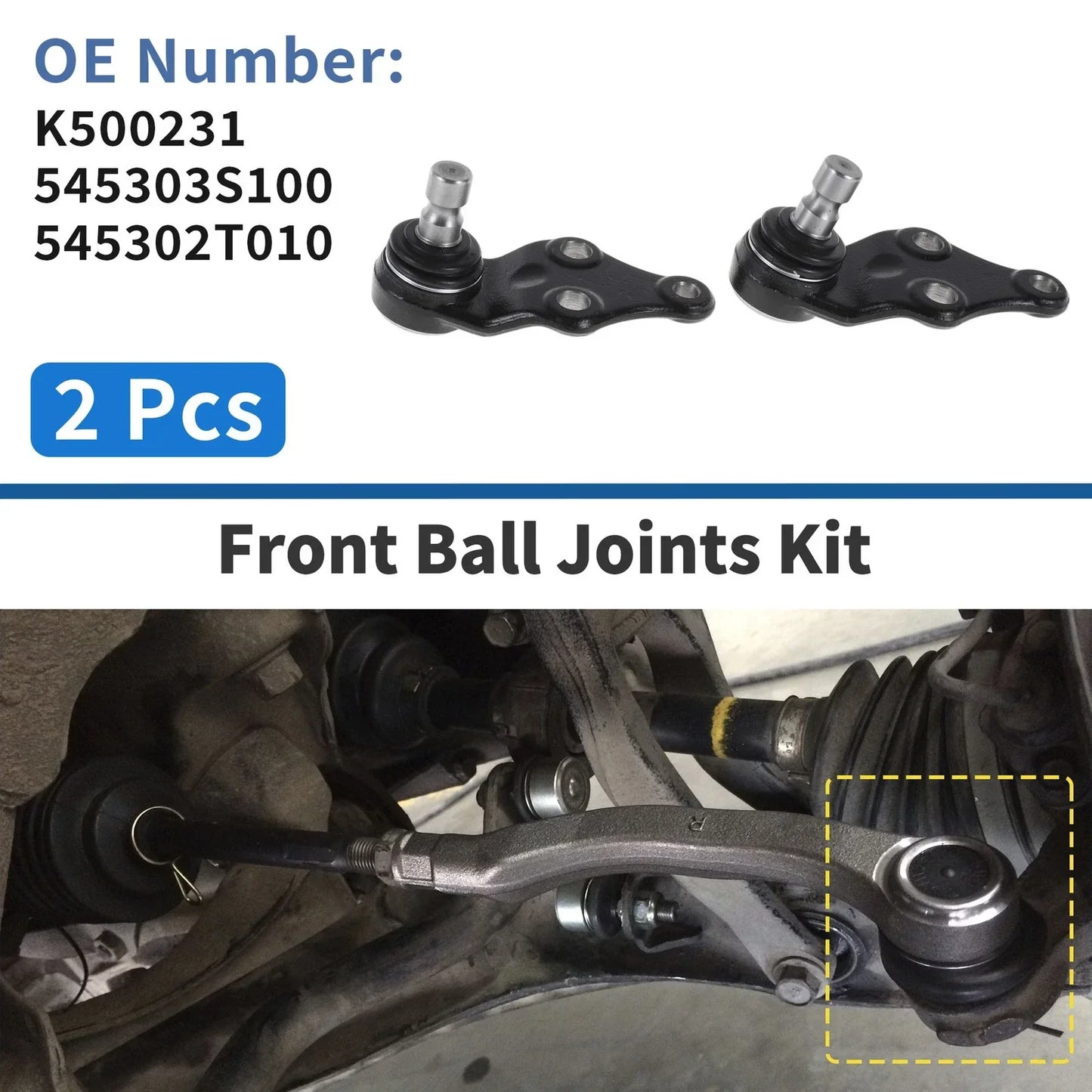 2 x Front Lower Ball Joints for Hyundai Sonata (2011-2014)