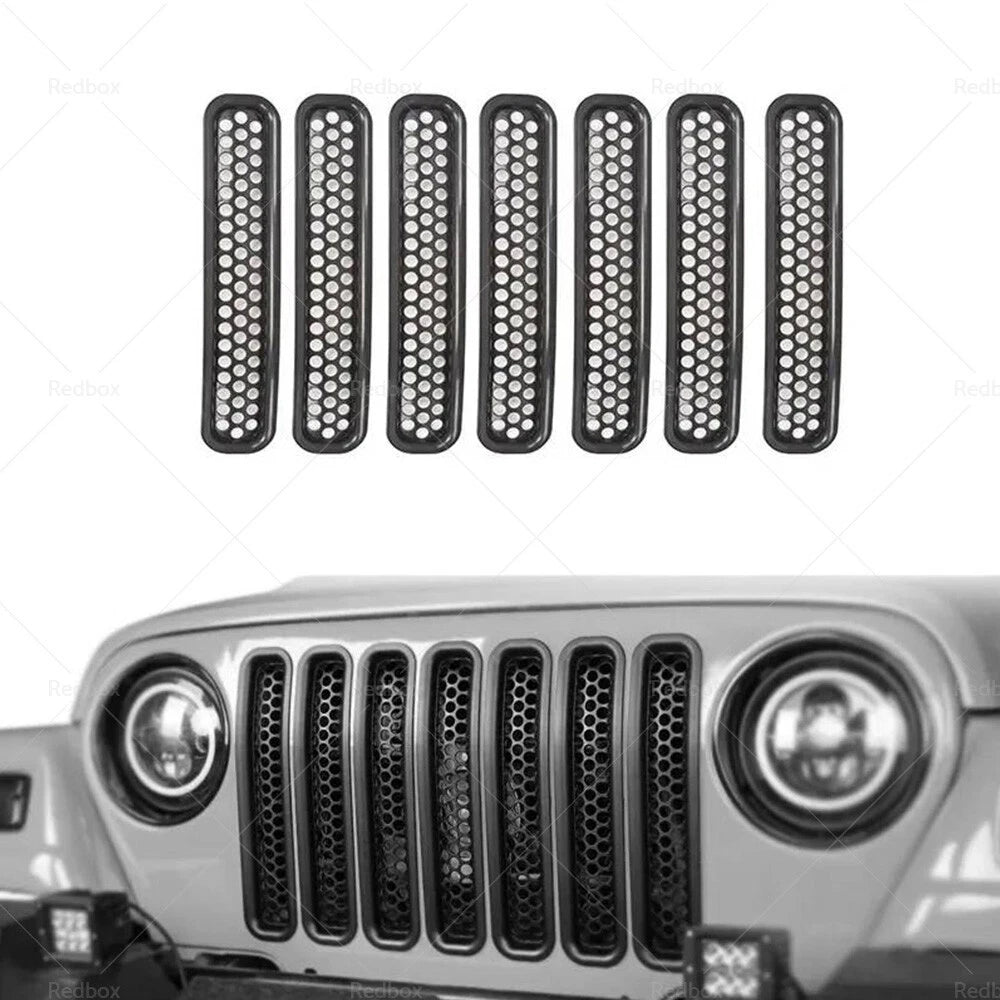 Front Mesh Grille Inserts for Jeep Wrangler TJ (1997-2006)