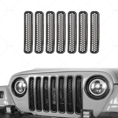 Front Mesh Grille Inserts for Jeep Wrangler TJ (1997-2006)