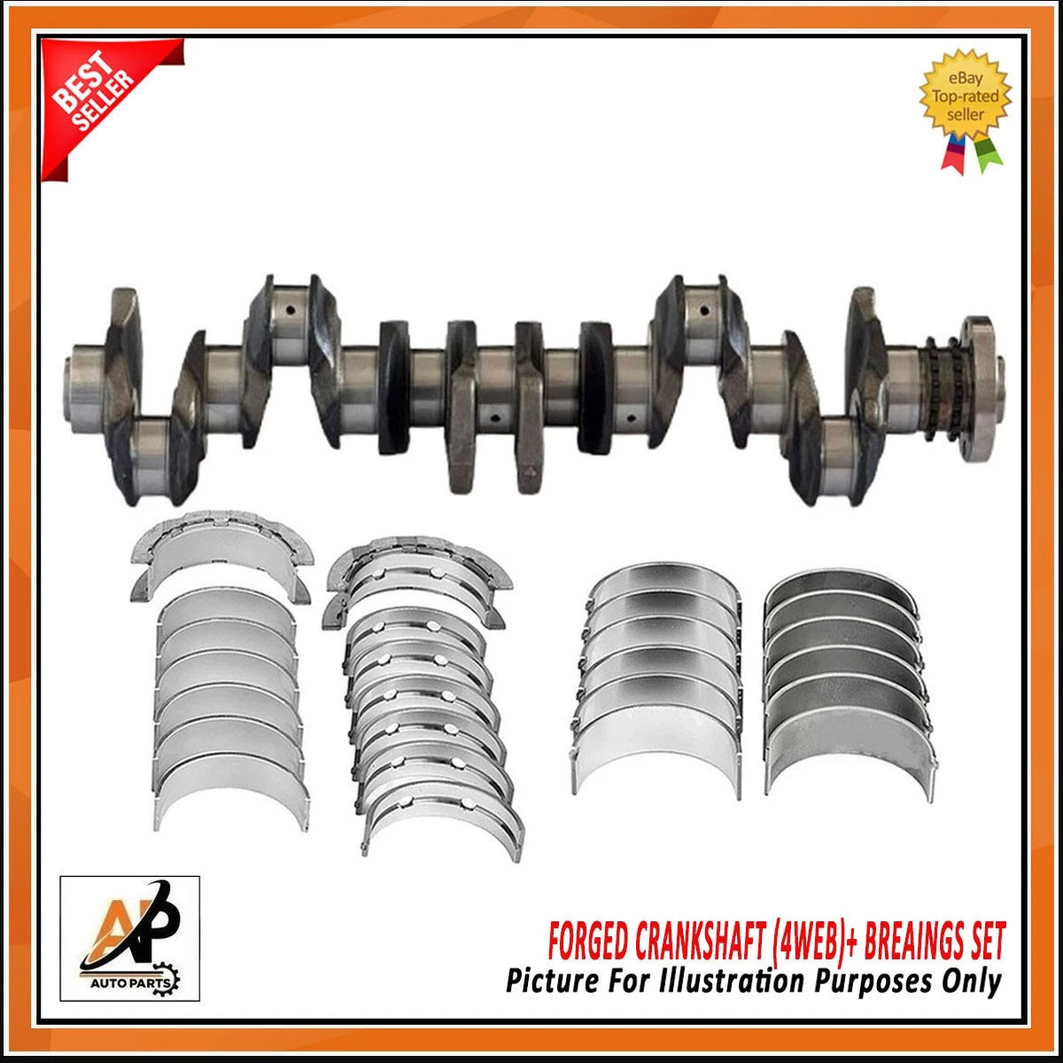 Forged Crankshaft and Bearing for BMW X4 X5 X6 3.0 Diesel N57 (2010-2022)