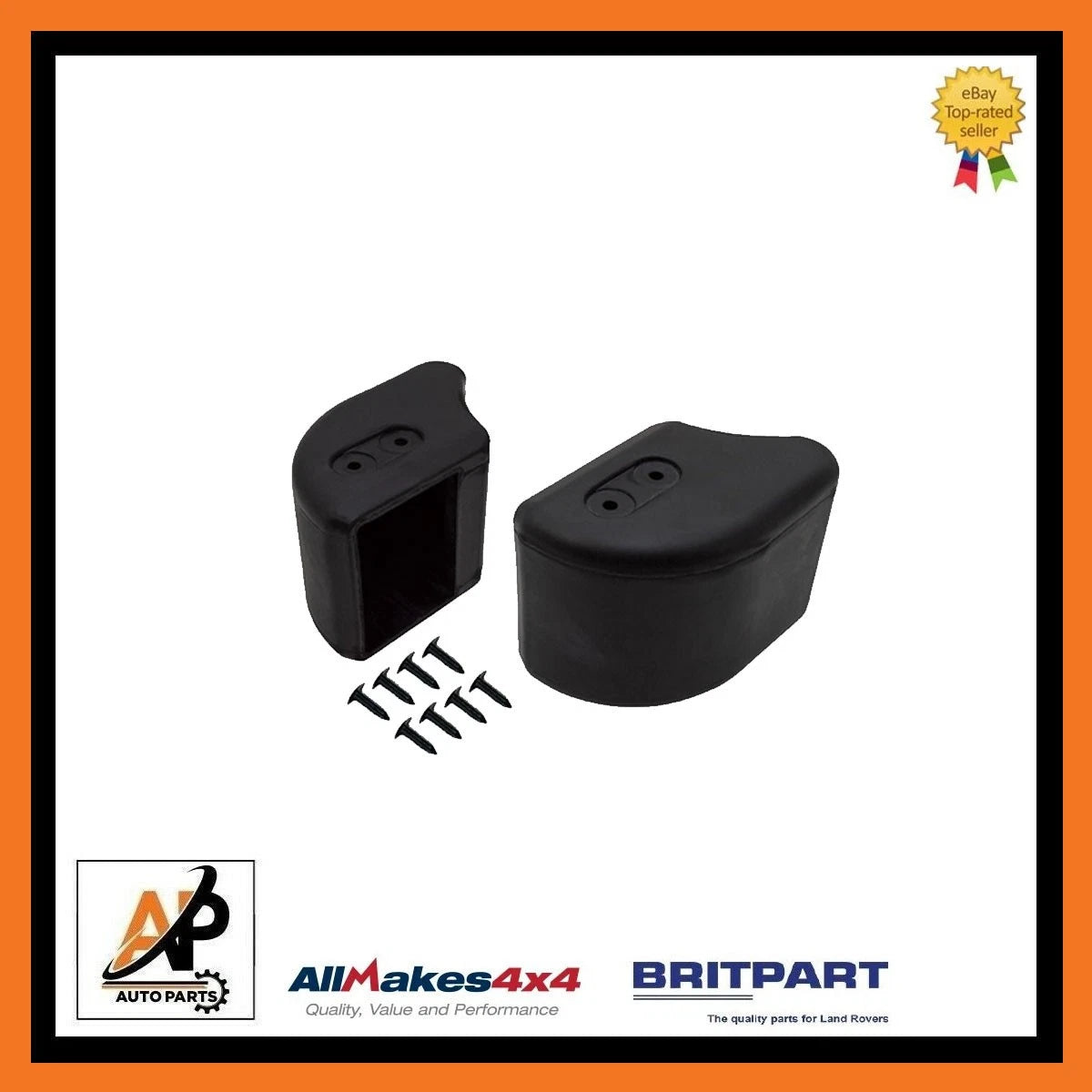 Bumper End Cap Rubber Kit Replacement for Land Rover Defender 90 110 130 (1990–2016)