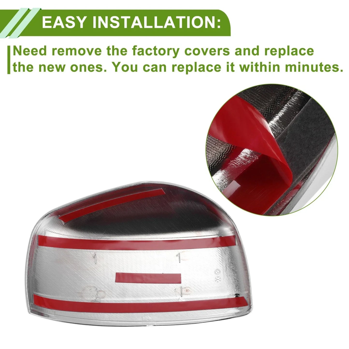 Mirror Cover Cap Replacement for Dodge Grand Caravan (2008-2020)