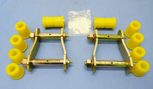 Rear Spring Greasable Shackles & Poly Bush Set for 2WD Ford Courier (1987-2005)