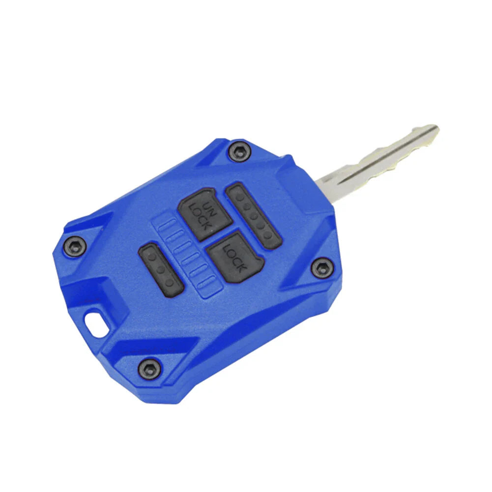 Blue ABS Car Key Fob Shell Case Cover for Jeep Wrangler (2007-2017)