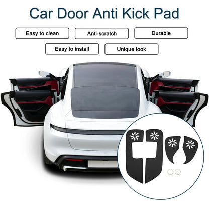 Car Door Anti Kick Pad Sticker Protector for Lexus CT200H (2011-2014) Black